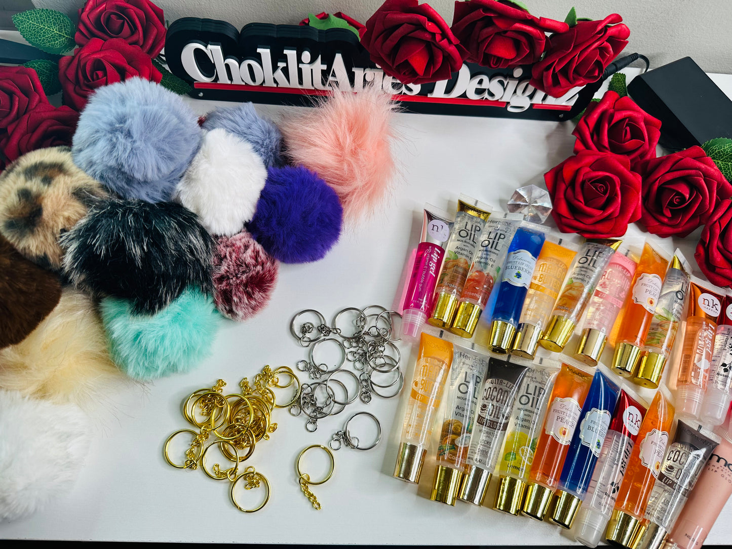 Lip gloss/ keychain kit